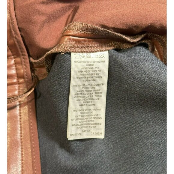 French Connection Crolenda Faux Leather Tapered Trousers Size 2 NWT - Picture 8 of 11